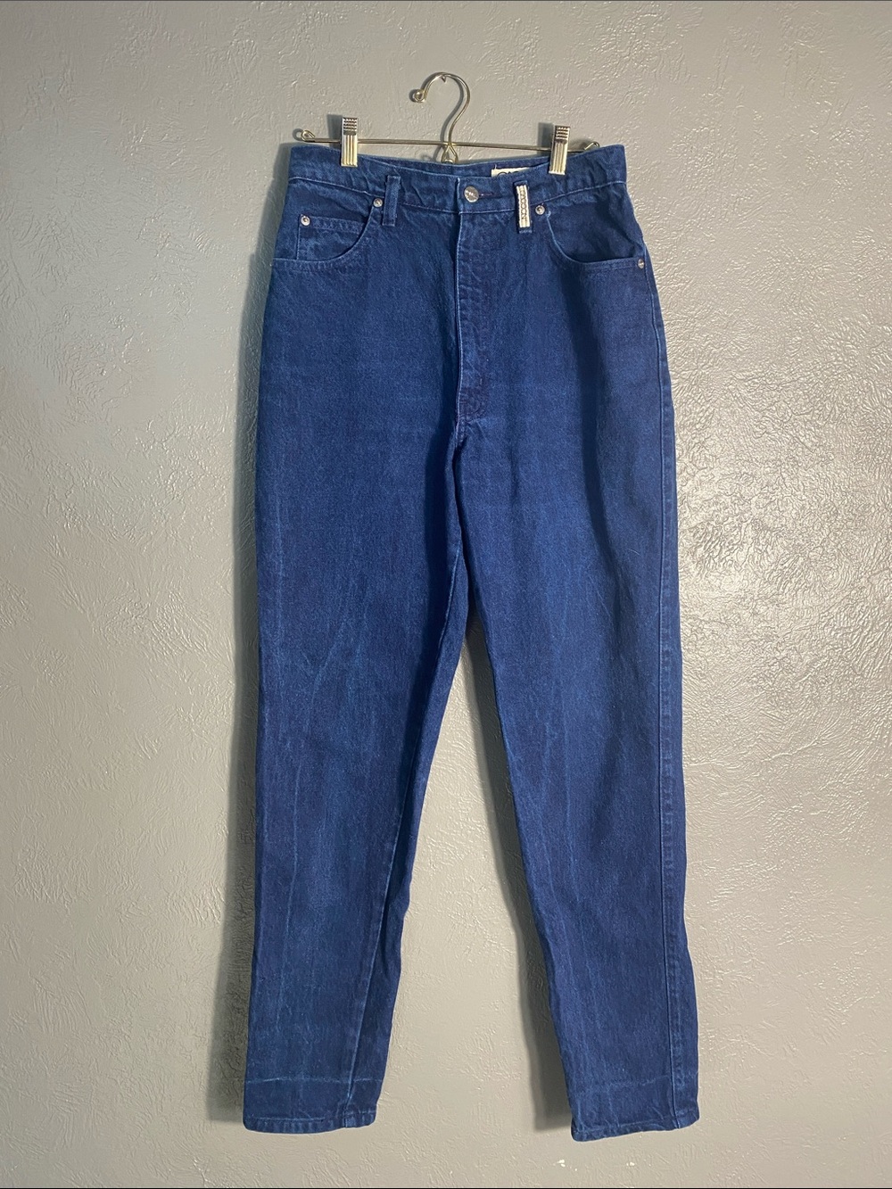 Vintage Sasson High Rise Mom Jeans 100% Cotton Dark Wash Women's 11/12